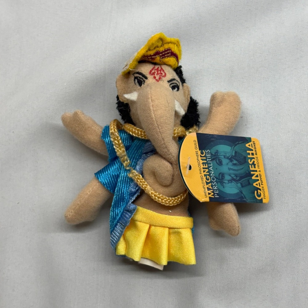 Unemployed Philosophers Guild Ganesha Finger Puppet Unisex OS Blue NWT Magnetic‎
